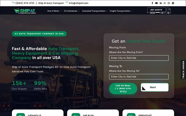 Ship A1 homepage