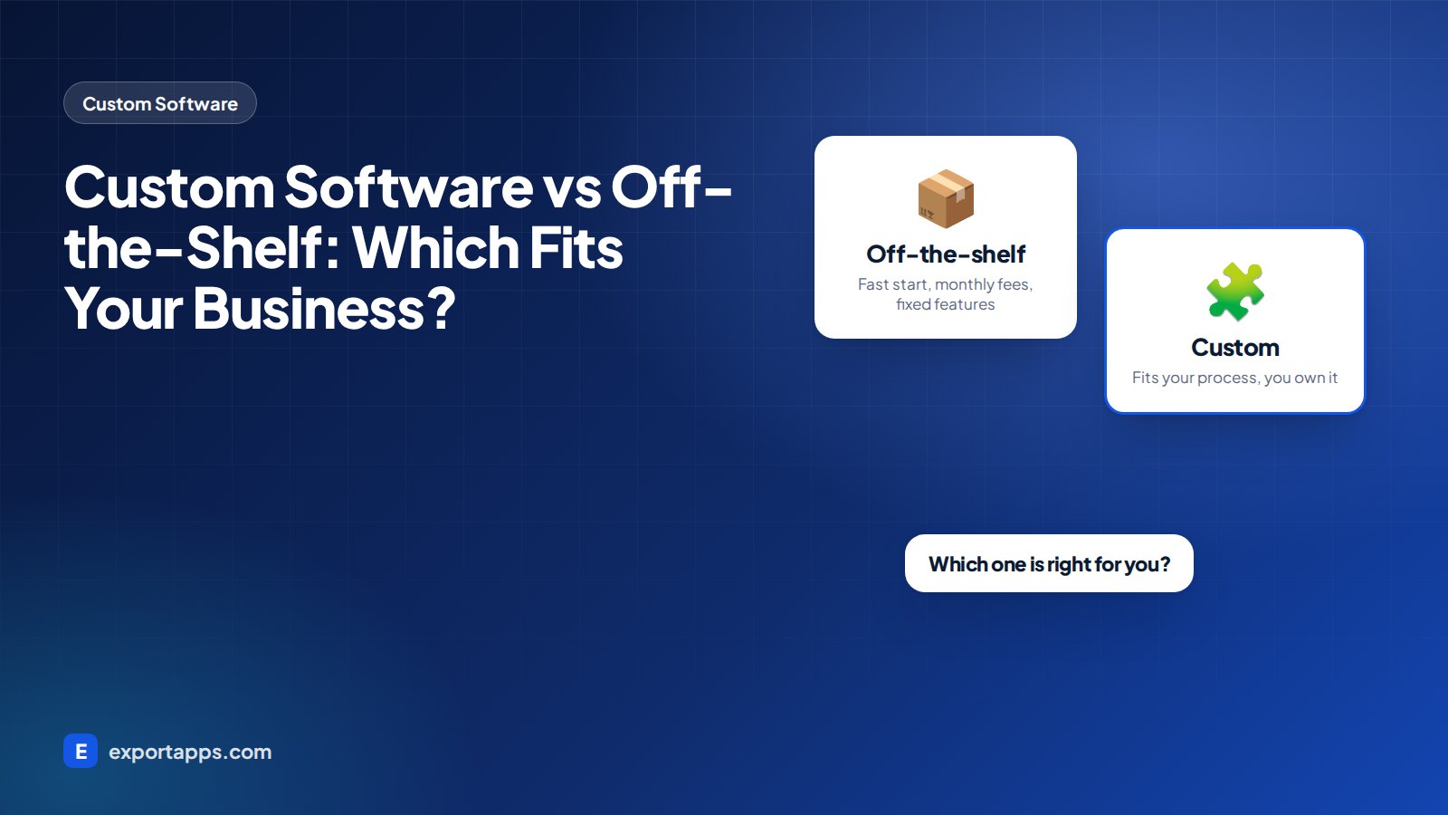 Custom Software vs Off-the-Shelf: Which Is Right for Your Business?